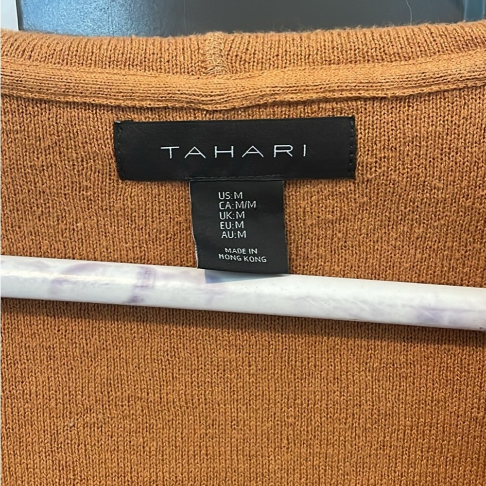 Tahari Camel Knit Top